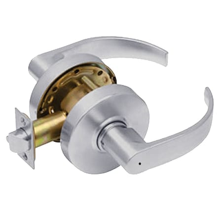 Grade 2 Privacy Cylindrical Lock, Broadway Lever, Non-Keyed, Satin Chrome Finish, Non-handed